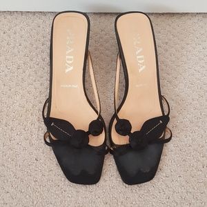 Authentic Prada kitten heel sandals